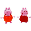 Peppa Pig and Daddy Pig figurines with movable arms and legs