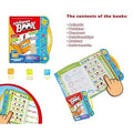 Intelligence Book open showing touch-sensitive pages with alphabets and learning content