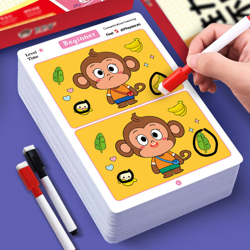 Focus Training Spot the Difference Card Game Educational Toy for Early Childhood Development