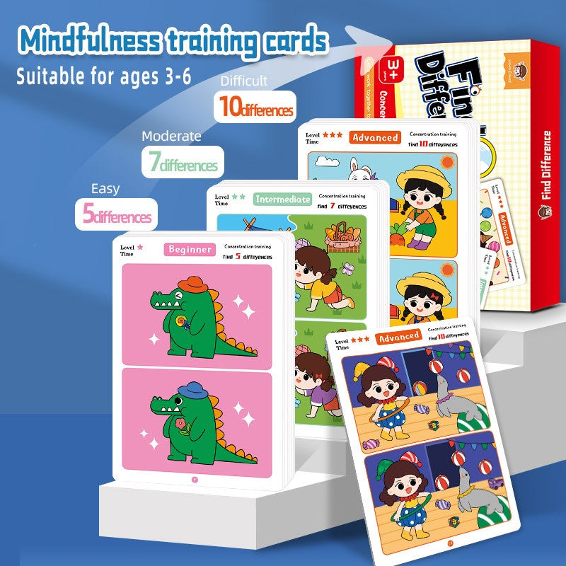 Focus Training Spot the Difference Card Game Educational Toy for Early Childhood Development